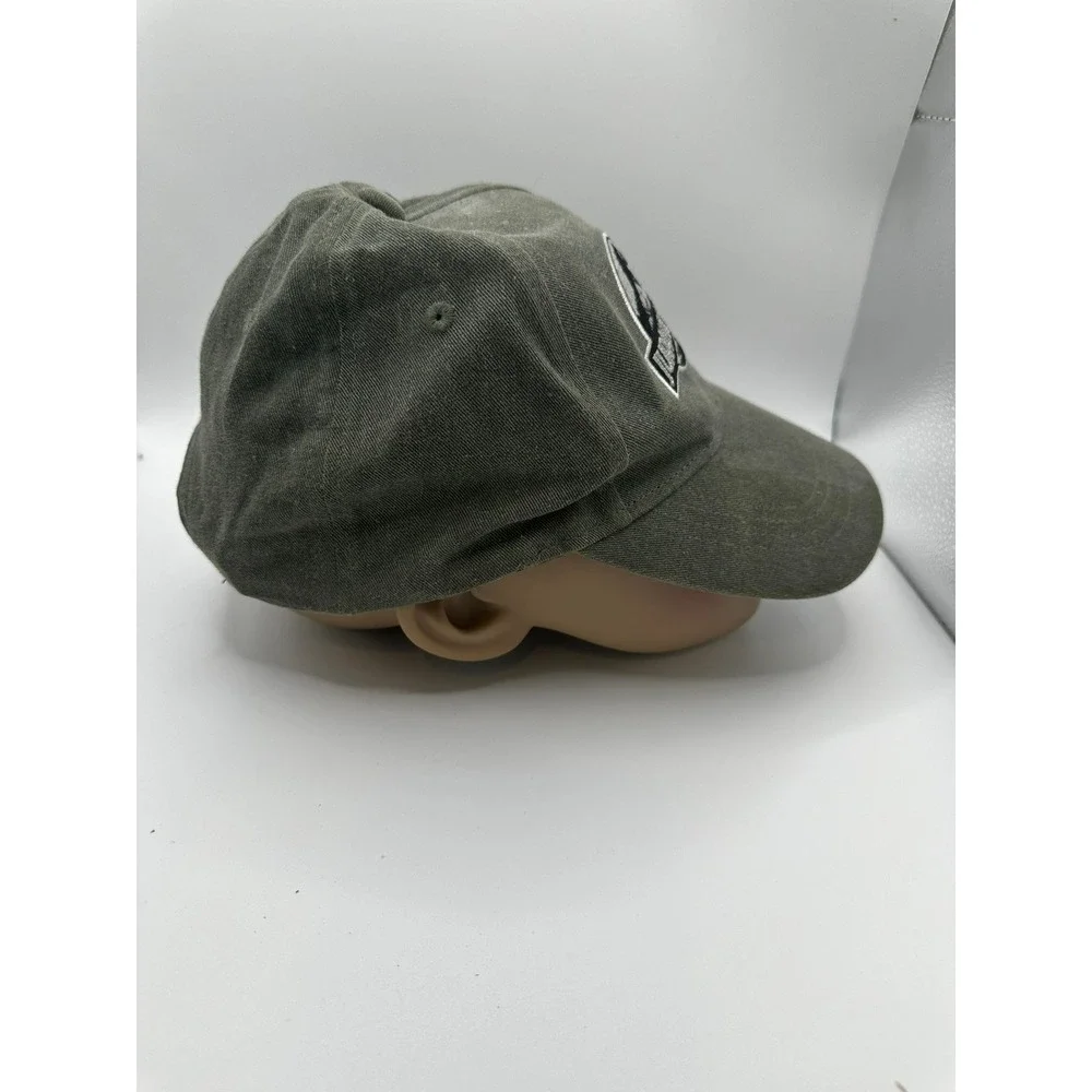 Jurassic World Baseball Cap Hat Adjustable Snapback Faded Olive Green Gray Logo